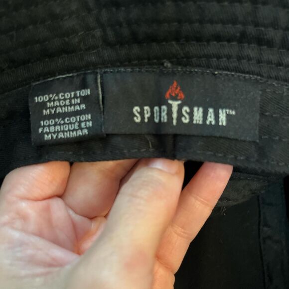 Sportsman 100% Cotton Boogie Black White Panda Bucket Hat - Picture 5 of 5